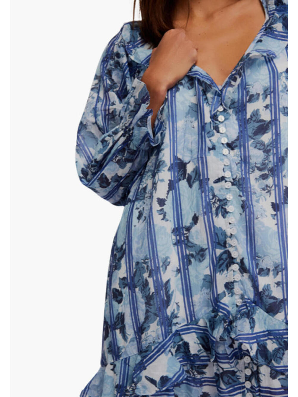 NEW Free People Garden Wonders Long Sleeve Cotton Maxi Dress Sz M  #MD1577 - Picture 5 of 10